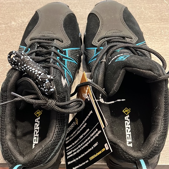 Terra Spider X Composite Safety Toe Shoes size 8.5 Black/Aqua New with Tags - Picture 4 of 8
